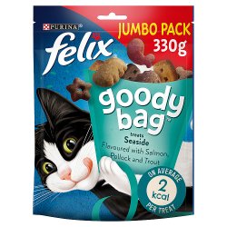 FELIX Goody Bag Seaside Salmon, Pollock and Trout Cat Treats 330g