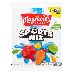 Maynards Bassetts Sports Mix Sweets Bag £1.25 PMP 165g