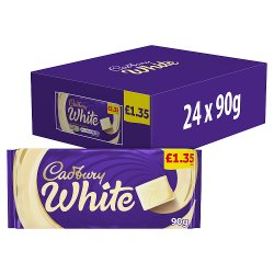 Cadbury White Chocolate Bar £1.35 PMP 90g
