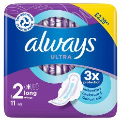 Always Ultra Sanitary Towels Long (S2) Wings