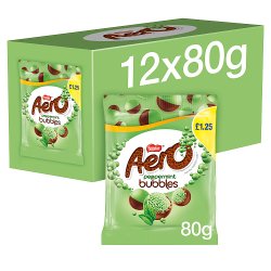 Aero Bubbles Peppermint Mint Chocolate Sharing Bag 80g PMP £1.25