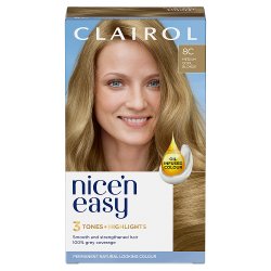 Clairol Nice'n Easy Hair Dye, 8C Medium Cool Blonde