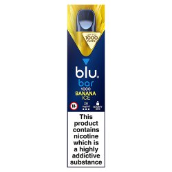 blu bar 1000 Banana Ice Disposable Vape 20mg/ml