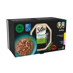 Sheba Nature's Collection Adult Cat Food Tray Mixed Selection in Gravy 8 x 85g