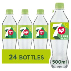 7UP Zero Sugar Free Lemon & Lime Bottles 500ml
