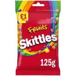 Skittles Fruits Sweets £1 PMP Treat Bag 125g