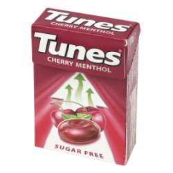 Tunes Cherry Menthol Sugar Free Cough Sweets Handy Box 37g