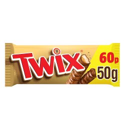 Twix Chocolate Biscuit £0.60 PMP Twin Bars 50g