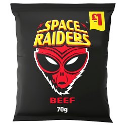 Space Raiders Beef Crisps 70g, £1 PMP