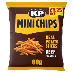 KP Minichips BBQ Beef Crisps 60g, £1.25 PMP