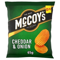 McCoy's Cheddar & Onion Sharing Crisps 65g, £1.25 PMP
