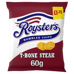 Roysters T-Bone Steak Crisps 60g, £1.25 PMP