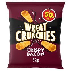Wheat Crunchies Bacon Crisps 32g, 50p PMP