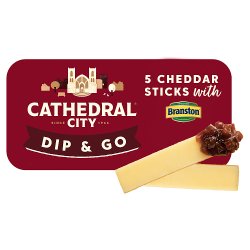 Cathedral City 5 Cheddar Sticks with Branston Pickle Dip 60g