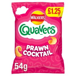 Walkers Quavers Prawn Cocktail Snacks Crisps £1.25 RRP PMP 54g