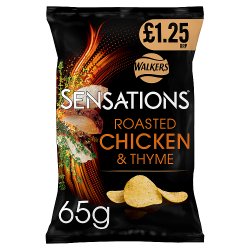 Walkers Sensations Roasted Chicken & Thyme Crisps £1.25 RRP PMP 65g