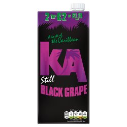 KA Still Black Grape Juice 1L, PMP £1.19 or 2 for £2