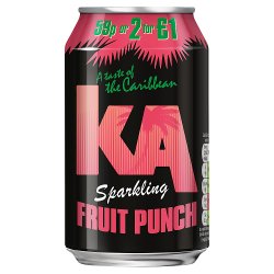 KA Sparkling Fruit Punch 330ml Can, PMP, 59p or 2 for £1
