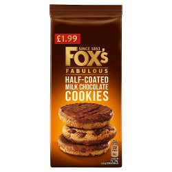 Fox's Fabulous Half-Coated Milk Chocolate Cookies 175g