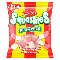 Swizzels Drumstick Squashies Original Raspberry & Milk Flavour 120g