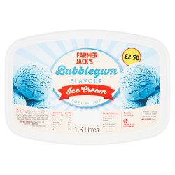 Farmer Jack's Bubblegum Flavour Ice Cream 1.6 Litres