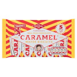 Tunnock's Real Milk Chocolate Caramel Wafer Biscuits 5 x 30g