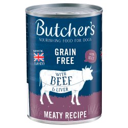 Butcher's Beef & Liver Wet Dog Food Tin 400g