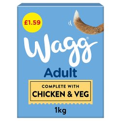 Wagg Adult Rich in Chicken with Veg & Tasty Gravy 1kg