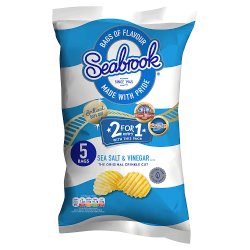 Seabrook The Original Crinkle Cut Sea Salt & Vinegar Flavour 5 x 25g