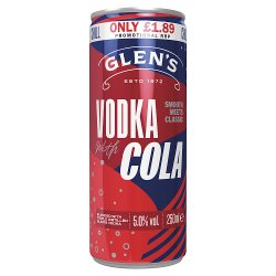 Glen's Vodka with Cola 250ml
