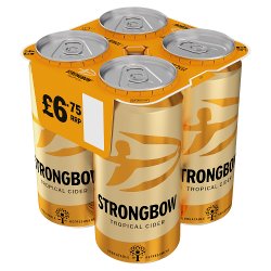 Strongbow Tropical Cider Can 4x440ml 