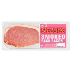 Danish Sizzling Smoked Back Bacon 8 Rashers 250g