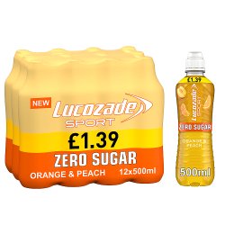 Lucozade Sport Zero Orange & Peach 500ml £1.39 PMP