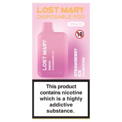 Strawberry Ice 20mg Lost Mary BM600 Disposable