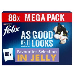 Felix As Good As It Looks Favourites Selection in Jelly 88 x 100g