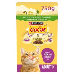 Go-Cat with a Tasty Duck and Chicken Mix 1+ Years Adult 750g