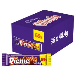 Cadbury Picnic Chocolate Bar 69p PMP 48.4g