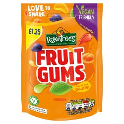 Rowntree's Fruit Gums Vegan Friendly Sweets Sharing Bag 120g PMP £1.25