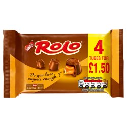 Rolo Milk Chocolate & Caramel Tube Multipack 41.6g 4 Pack PMP £1.50
