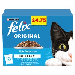 Felix Original Fish Selection in Jelly 12 x 100g (1.2kg)