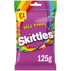 Skittles Wild Berry Sweets £1 PMP Treat Bag 125g