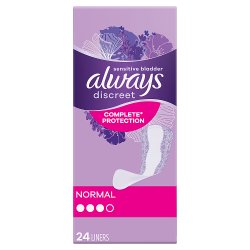 Always Discreet Incontinence Liners Normal 24