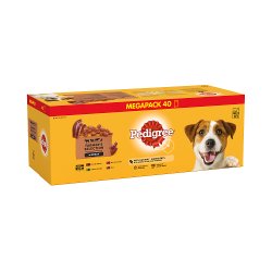 Pedigree Adult Wet Dog Food Pouches Farmers Selection in Gravy 40 x 100g