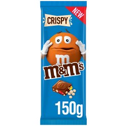 M&M's Crispy Pieces & Milk Chocolate Block Sharing Bar 150g