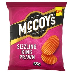 McCoy's Sizzling King Prawn Sharing Crisps 65g, £1.25 PMP