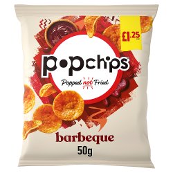 popchips Barbeque Crisps 50g, £1.25 PMP