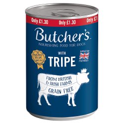 Butcher's Tripe Dog Food Tin 400g £1.30