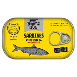 Tropical Sun Sardines in Sunflower Oil with Chilli 125g