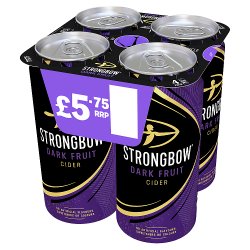 Strongbow Dark Fruit Cider 4 x 440ML Cans