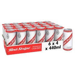 Red Stripe Jamaica Lager Beer Can 4x440ml